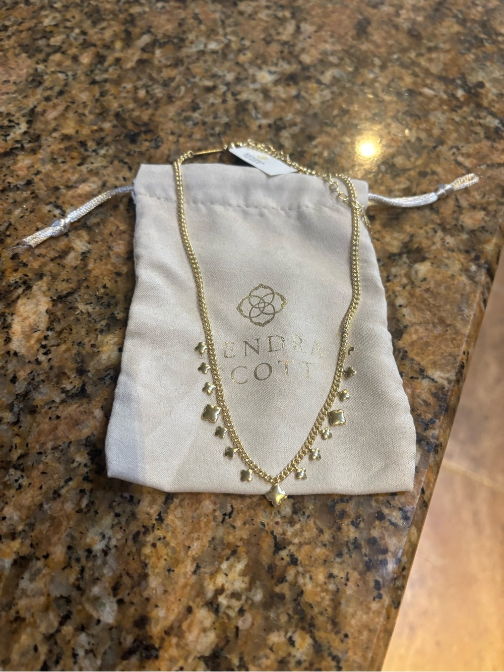Kendra Scott Gold Charm Drop Necklace - Gold